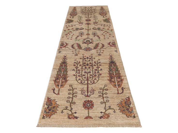 Detail image of 2' 7 x 9' 7 Hand Knotted Ariana Ziegler Runner Rug