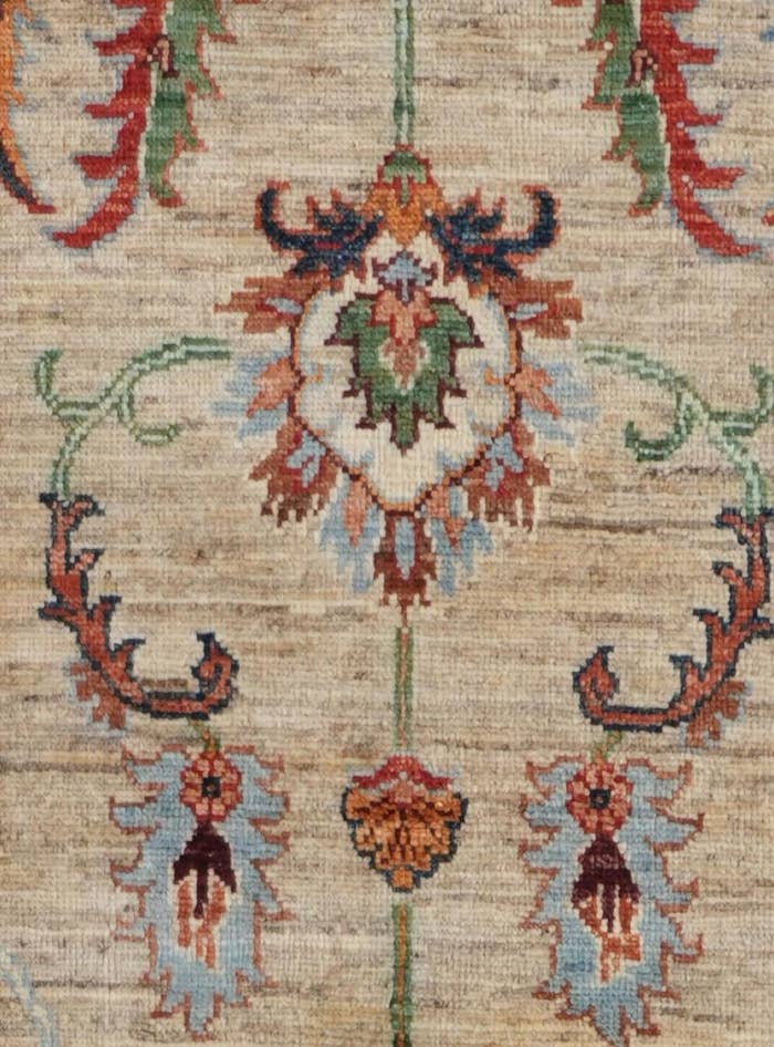 Detail image of 2' 7 x 9' 7 Hand Knotted Ariana Ziegler Runner Rug