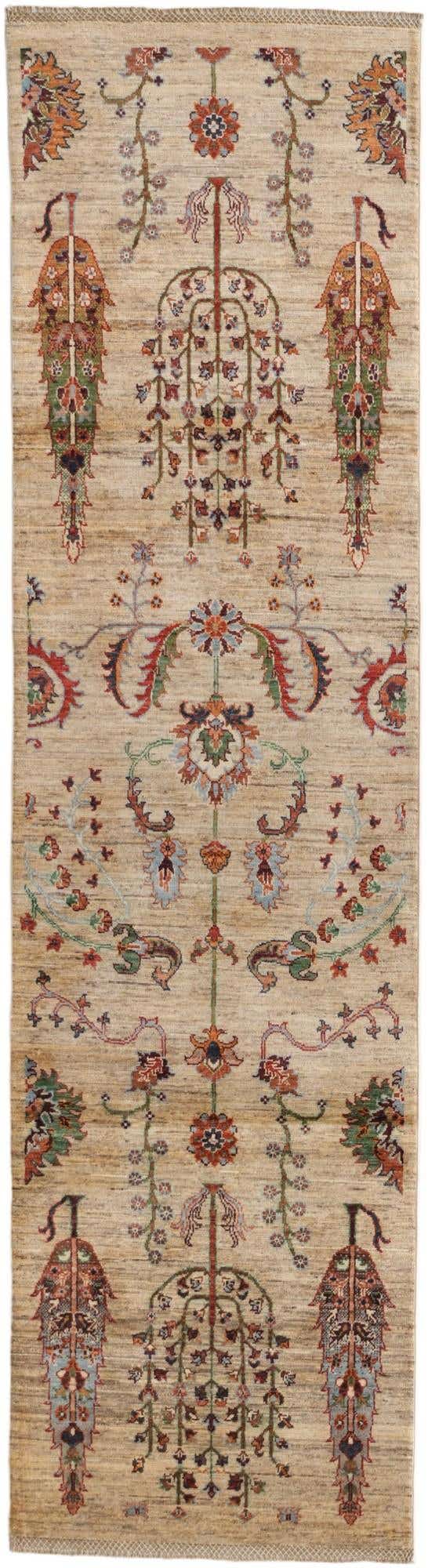 2' 7 x 9' 7 Hand Knotted Ariana Ziegler Runner Rug