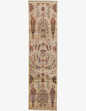 2' 7 x 9' 7 Hand Knotted Ariana Ziegler Runner Rug