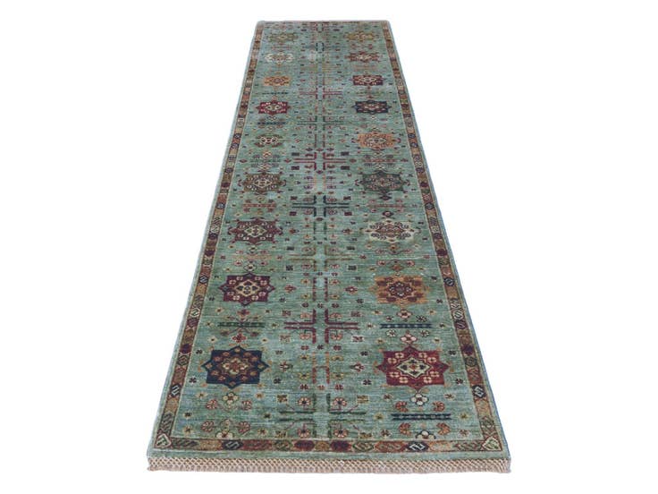 Detail image of 2' 7 x 9' 7 Hand Knotted Ariana Ziegler Runner Rug