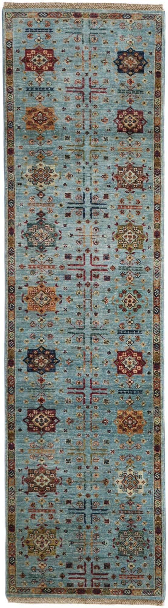 2' 7 x 9' 7 Hand Knotted Ariana Ziegler Runner Rug