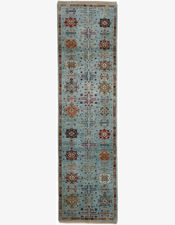 2' 7 x 9' 7 Hand Knotted Ariana Ziegler Runner Rug