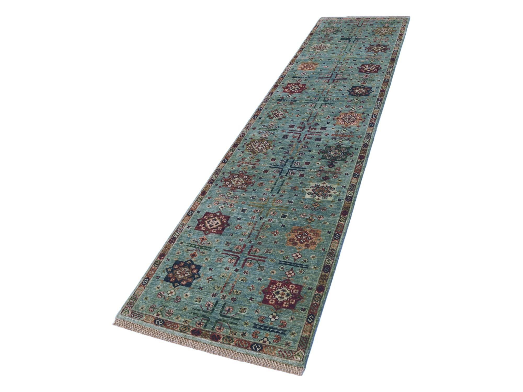 80cm x 290cm Hand Knotted Ariana Ziegler Runner Rug