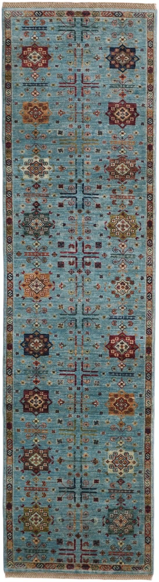 2' 7 x 9' 7 Hand Knotted Ariana Ziegler Runner Rug