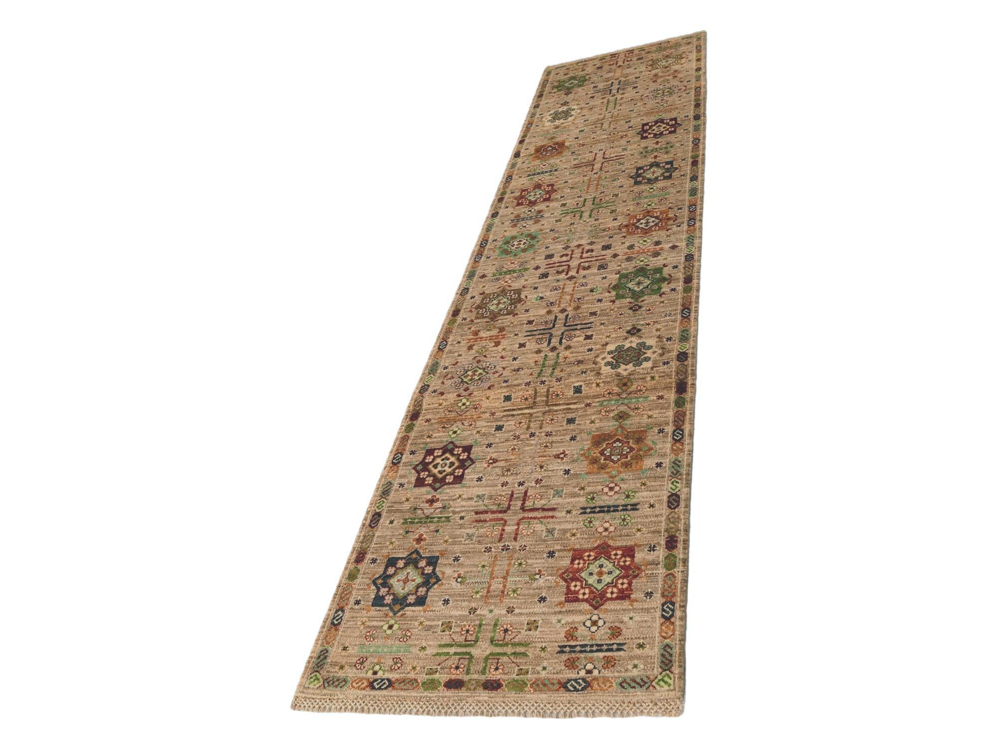 2' 8 x 9' 9 Hand Knotted Ariana Ziegler Runner Rug