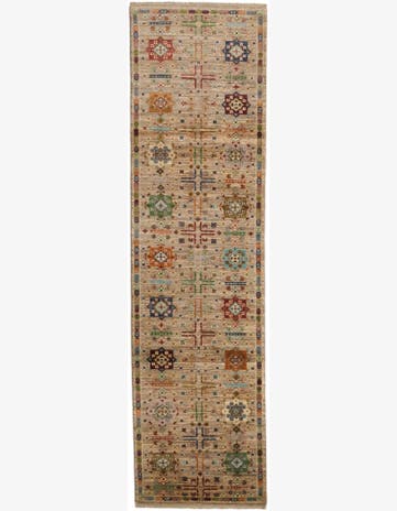 2' 8 x 9' 9 Hand Knotted Ariana Ziegler Runner Rug