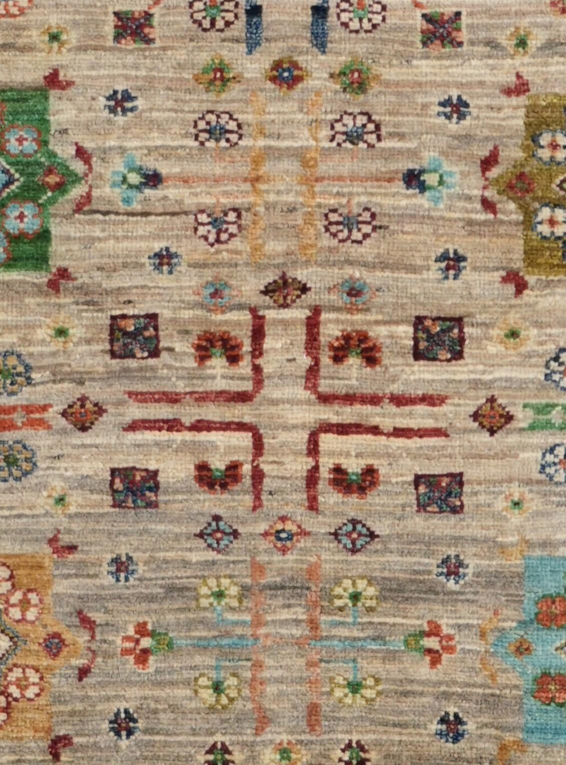 2' 9 x 8' 4 Hand Knotted Ariana Ziegler Runner Rug