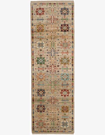 2' 9 x 8' 4 Hand Knotted Ariana Ziegler Runner Rug