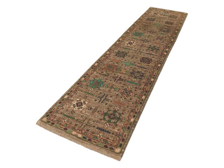 Detailansicht von 80cm x 310cm Handgeknüpft Ariana Ziegler Läufer Teppich