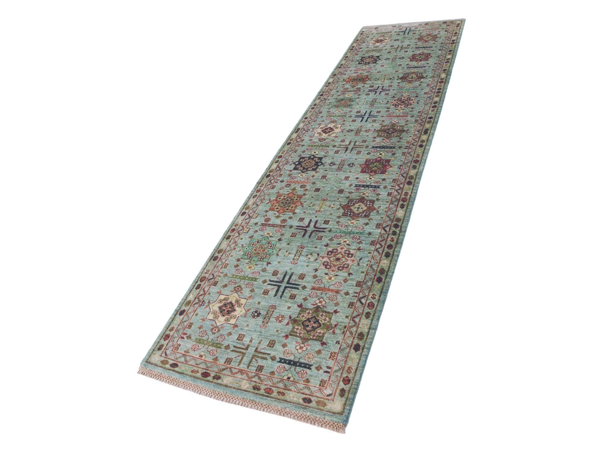 2' 10 x 10' Hand Knotted Ariana Ziegler Runner Rug