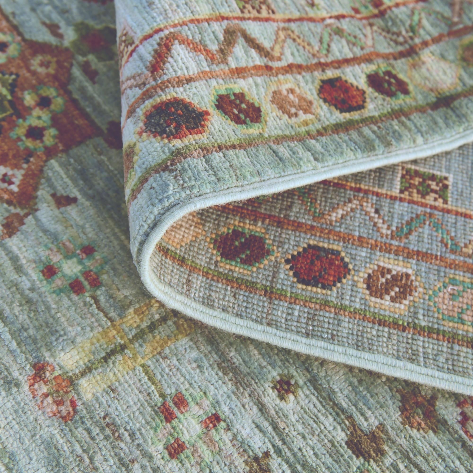 2' 10 x 10' Hand Knotted Ariana Ziegler Runner Rug