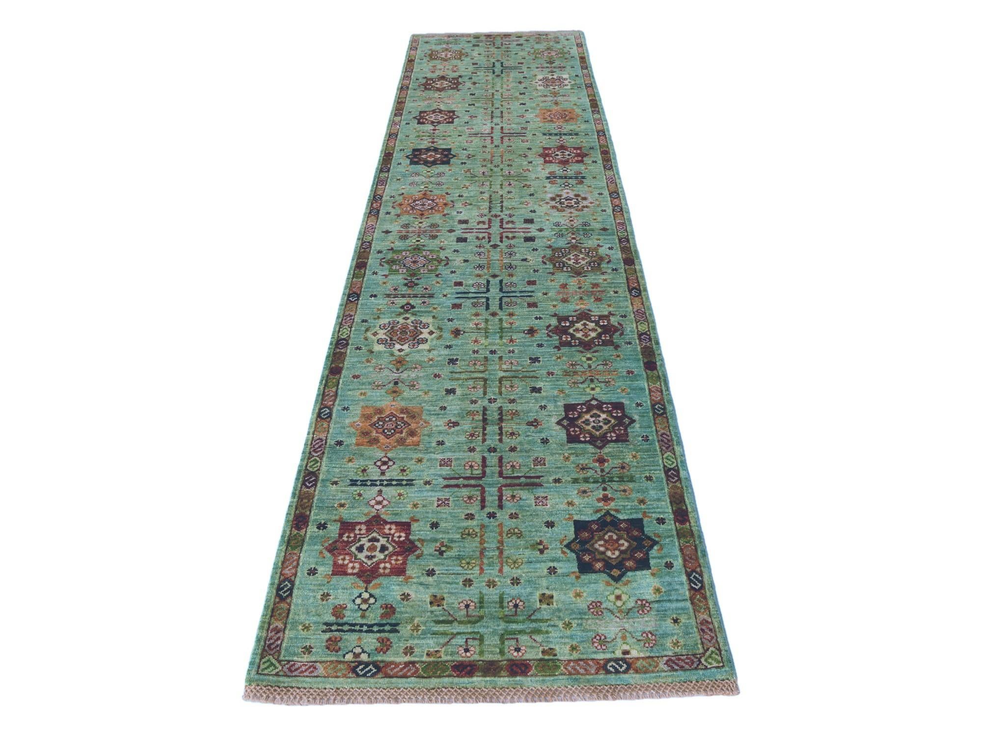 2' 9 x 9' 10 Hand Knotted Ariana Ziegler Runner Rug