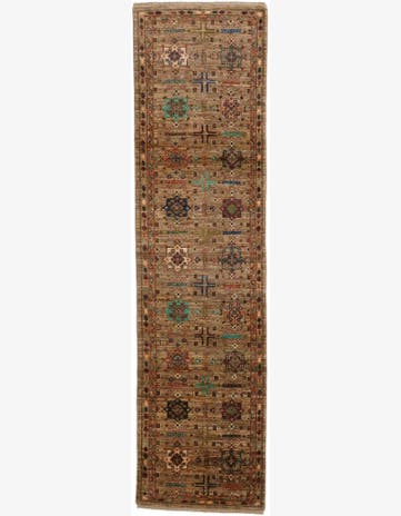 2' 8 x 10' Hand Knotted Ariana Ziegler Runner Rug