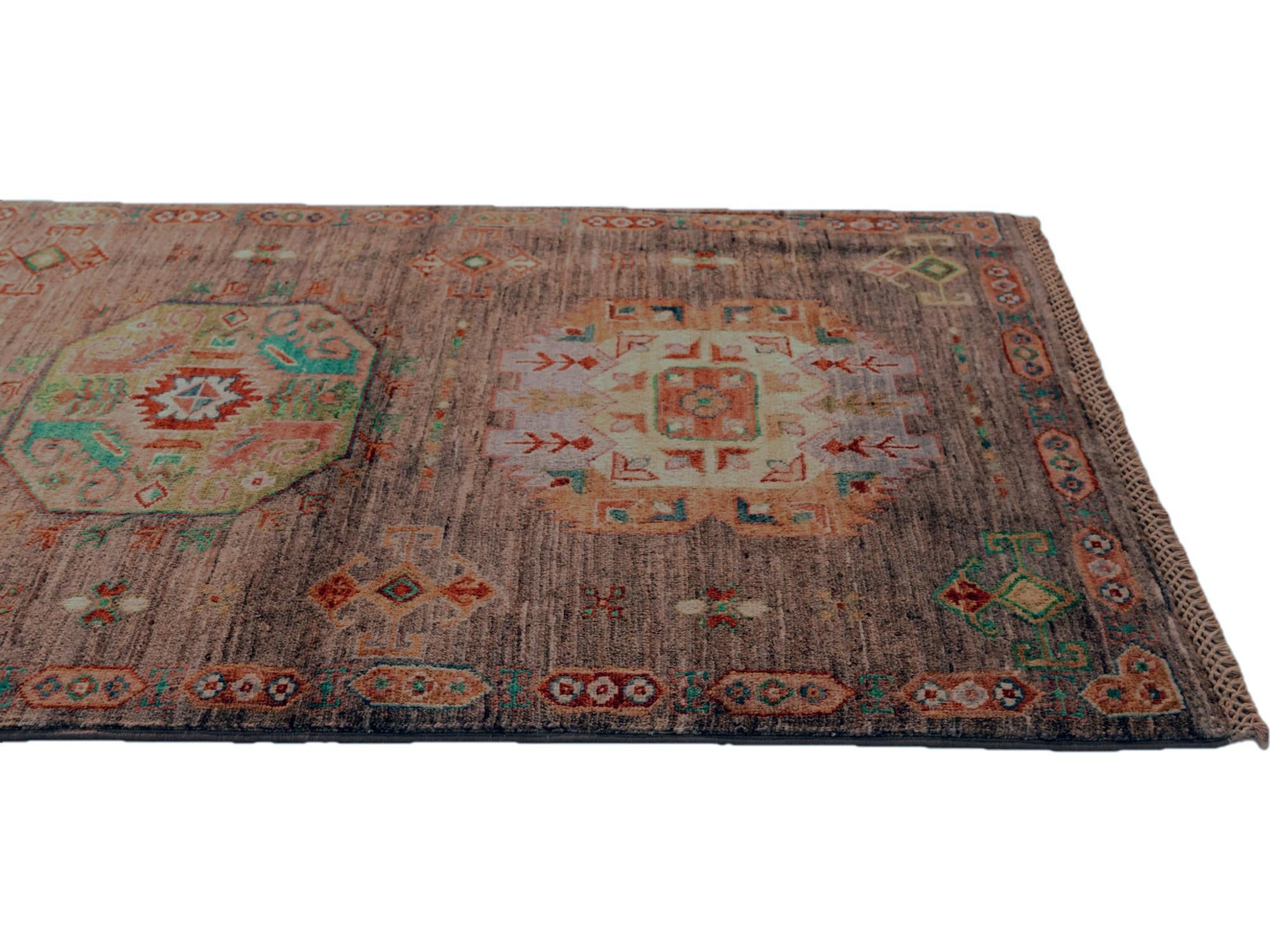 2' 9 x 6' 8 Hand Knotted Ariana Ziegler Runner Rug