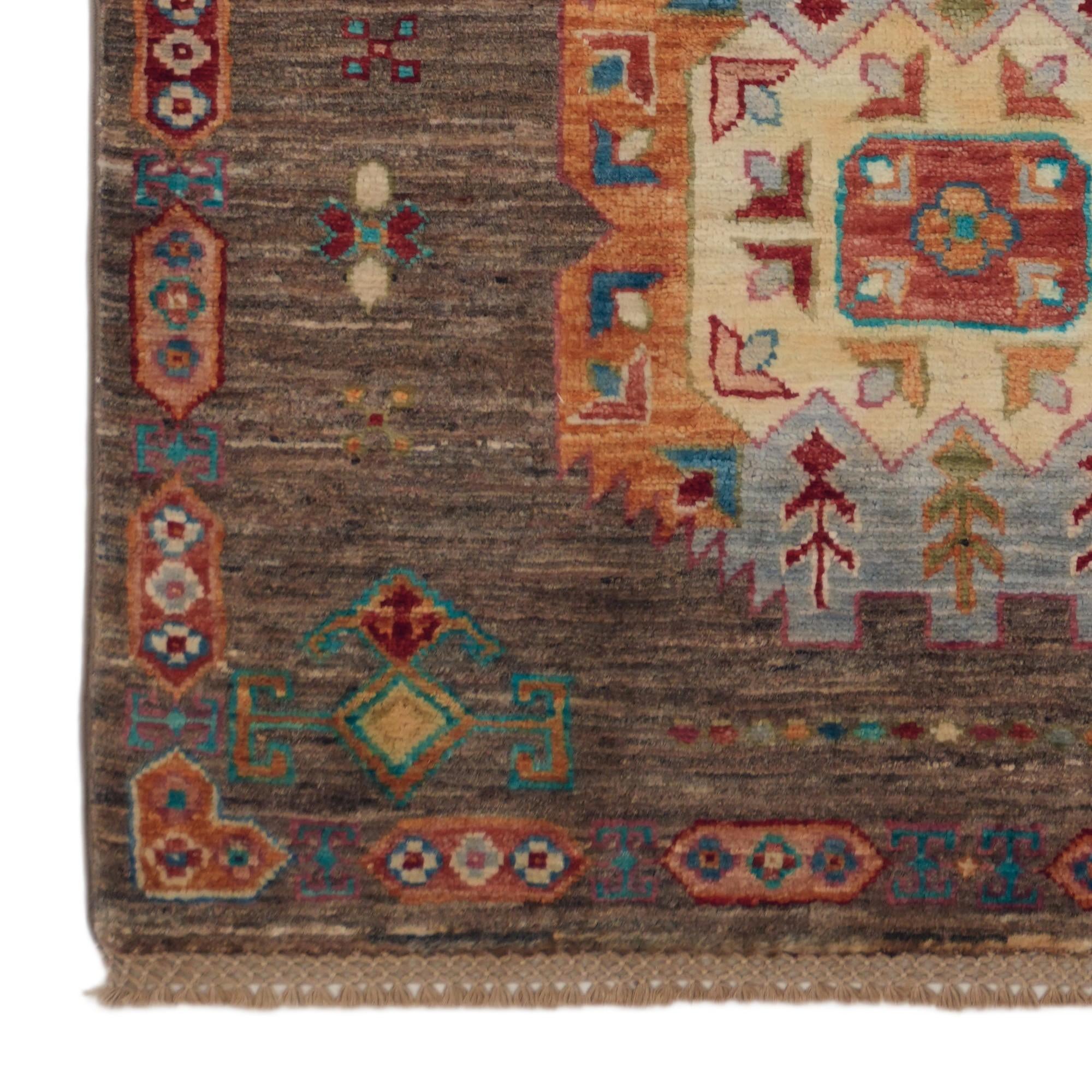 2' 9 x 6' 8 Hand Knotted Ariana Ziegler Runner Rug