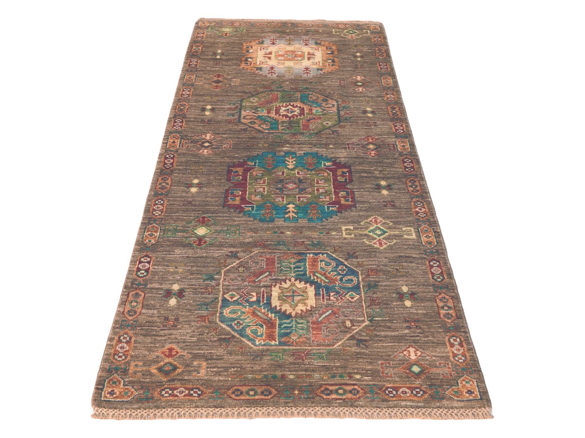 2' 9 x 6' 7 Hand Knotted Ariana Ziegler Runner Rug