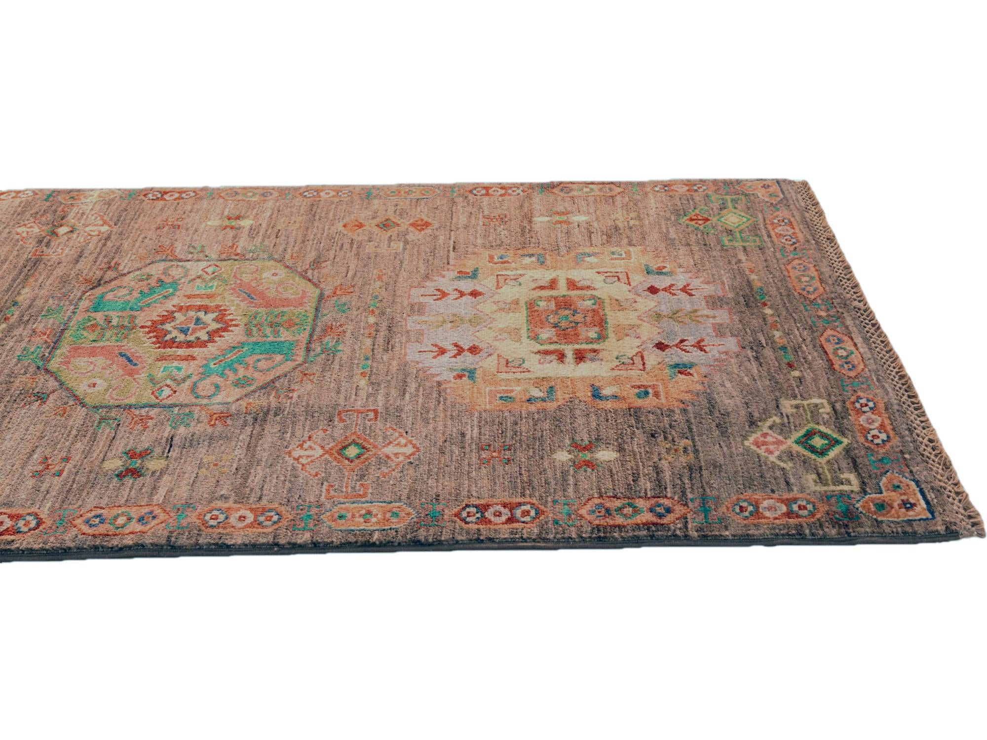 2' 9 x 6' 7 Hand Knotted Ariana Ziegler Runner Rug