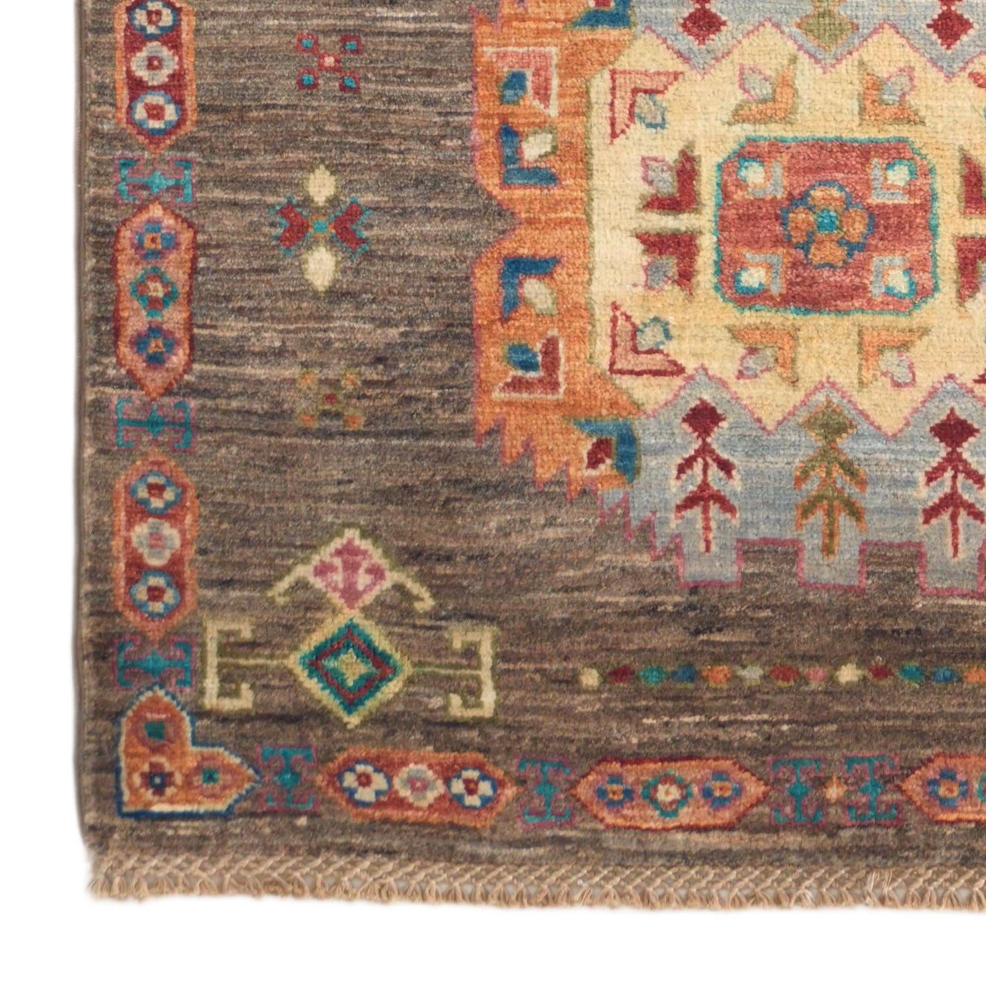 2' 9 x 6' 7 Hand Knotted Ariana Ziegler Runner Rug