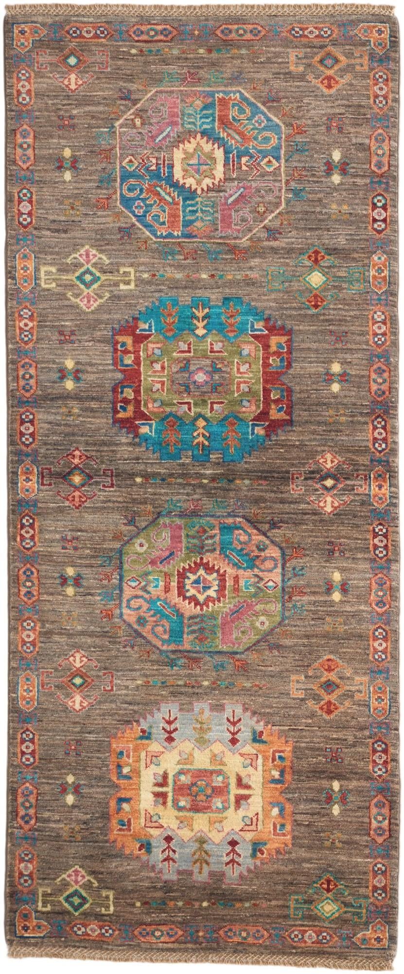 2' 9 x 6' 7 Hand Knotted Ariana Ziegler Runner Rug