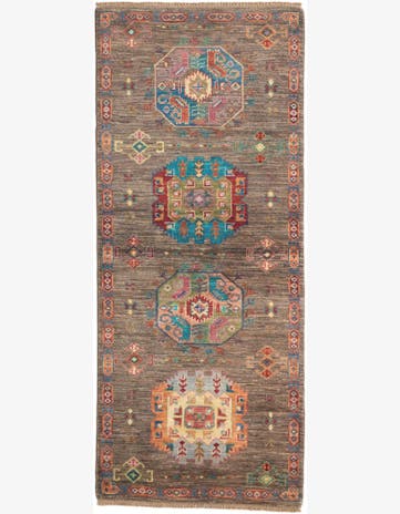 2' 9 x 6' 7 Hand Knotted Ariana Ziegler Runner Rug