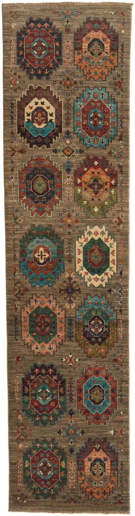 2' 7 x 10' 1 Hand Knotted Ariana Ziegler Runner Rug