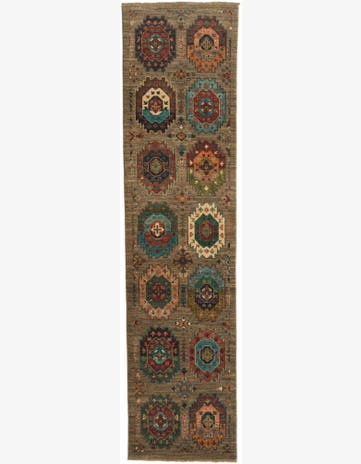 2' 7 x 10' 1 Hand Knotted Ariana Ziegler Runner Rug