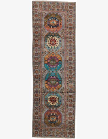 2' 9 x 8' 8 Hand Knotted Ariana Ziegler Runner Rug