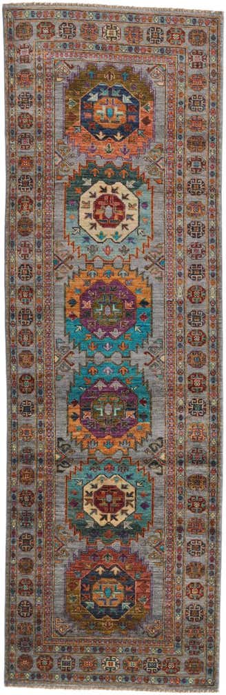 2' 9 x 8' 8 Hand Knotted Ariana Ziegler Runner Rug