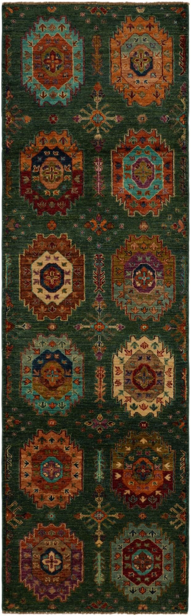 2' 11 x 9' 6 Hand Knotted Ariana Ziegler Runner Rug