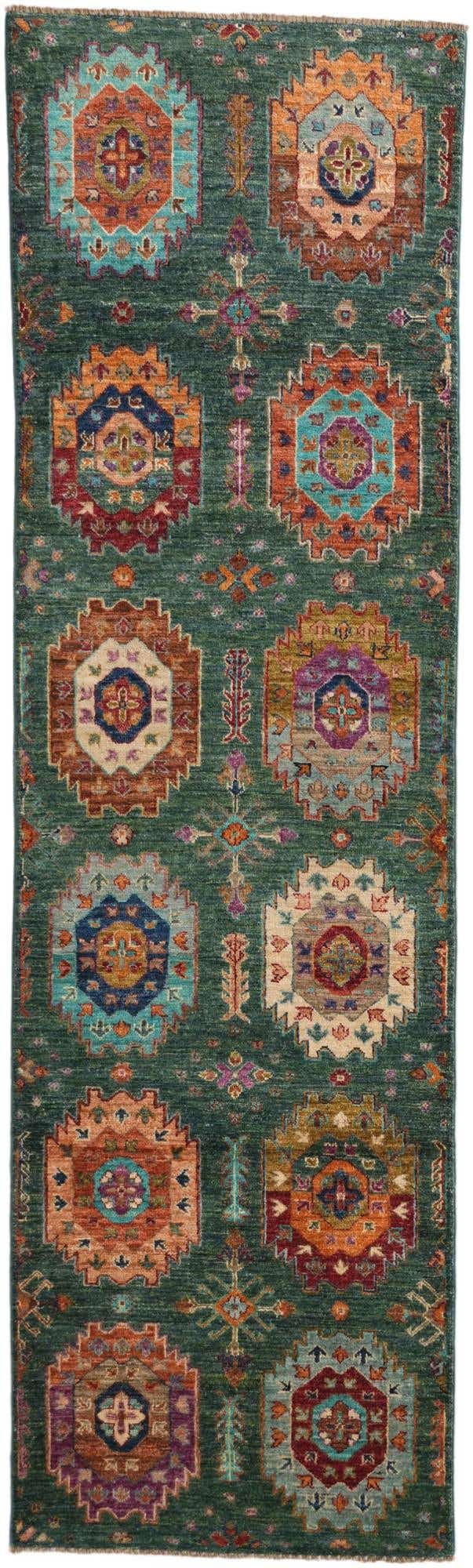 2' 10 x 9' 5 Hand Knotted Ariana Ziegler Runner Rug
