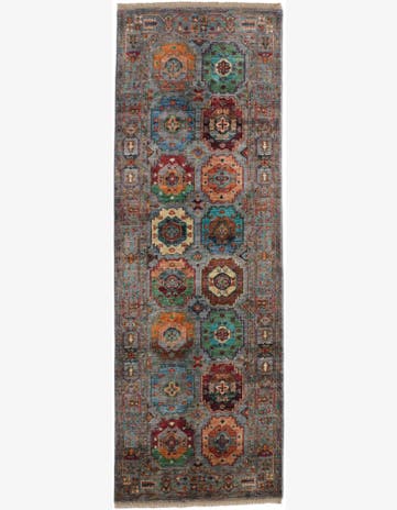 2' 11 x 8' 6 Hand Knotted Ariana Ziegler Runner Rug
