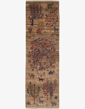 2' 7 x 8' 3 Hand Knotted Ariana Ziegler Runner Rug
