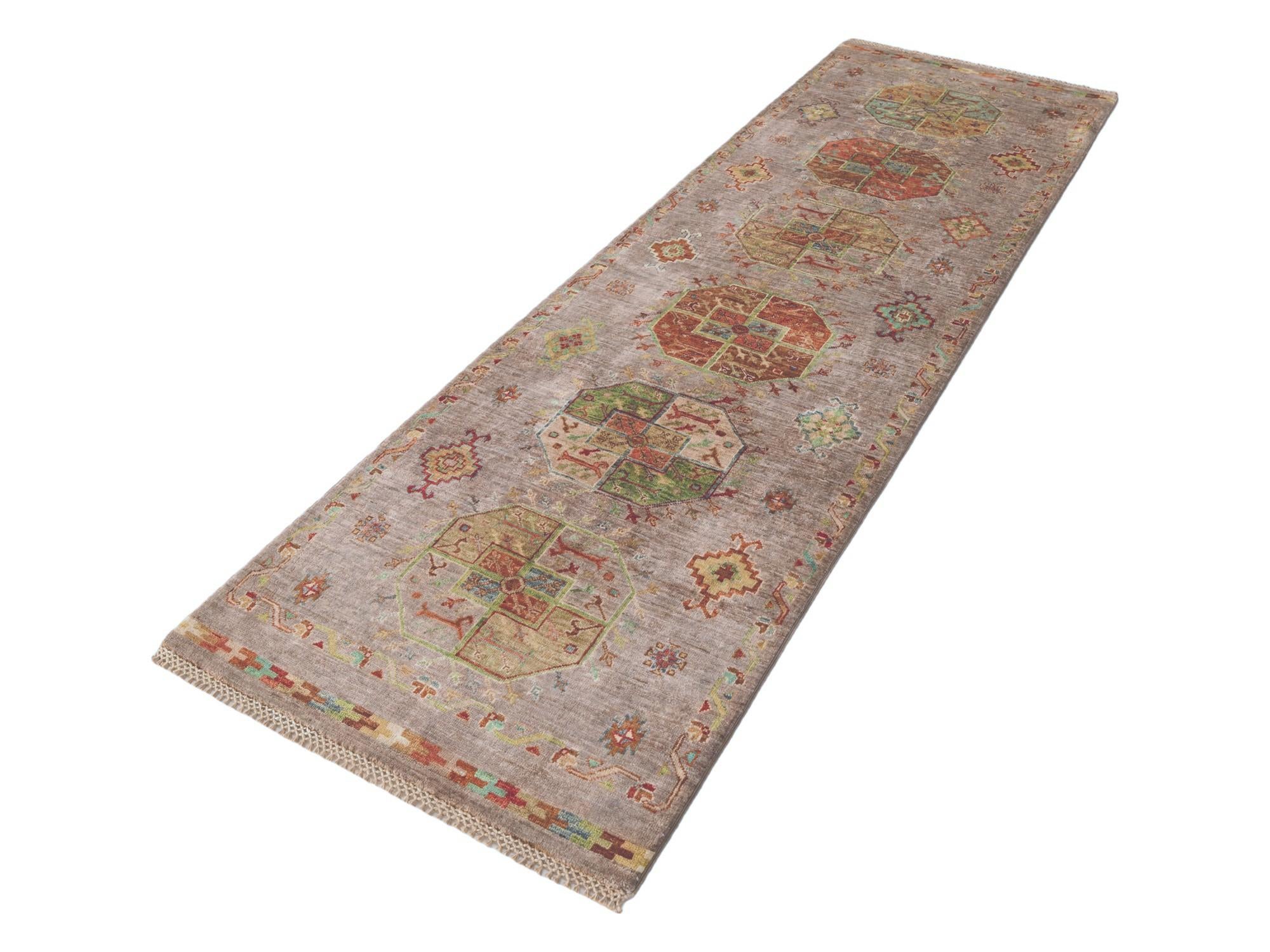 90cm x 260cm Hand Knotted Ariana Ziegler Runner Rug