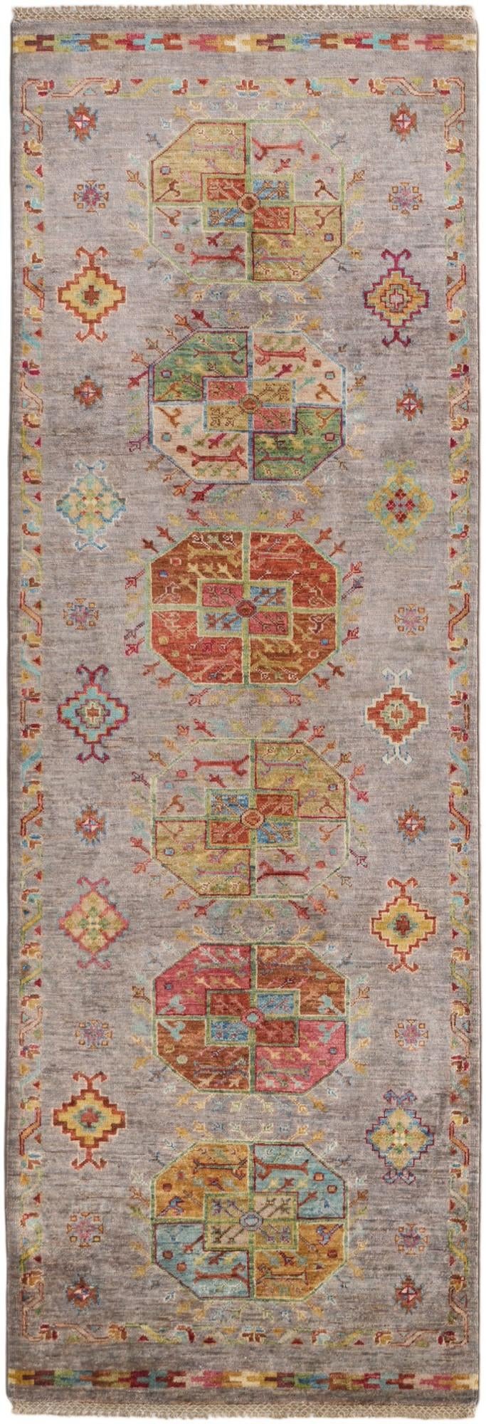2' 11 x 8' 6 Hand Knotted Ariana Ziegler Runner Rug