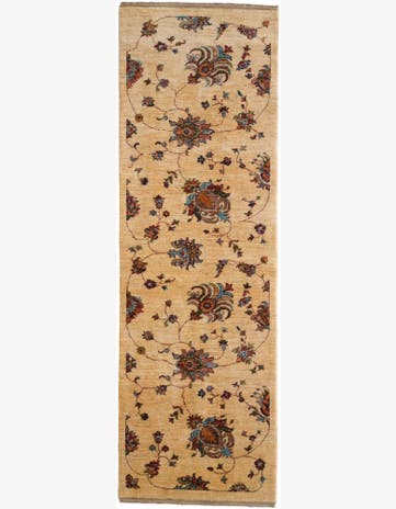 2' 9 x 8' 8 Hand Knotted Ariana Ziegler Runner Rug