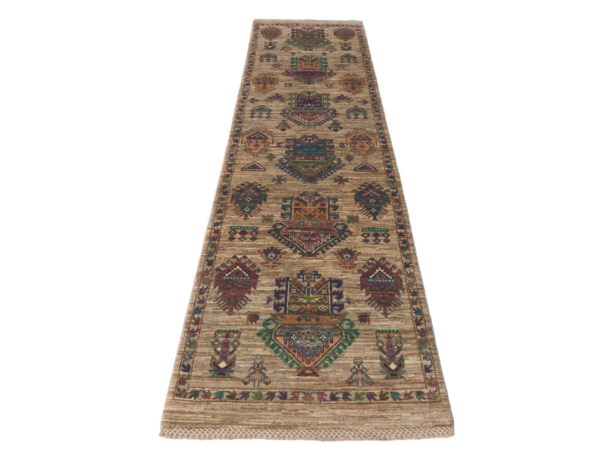2' 5 x 9' 7 Hand Knotted Ariana Ziegler Runner Rug