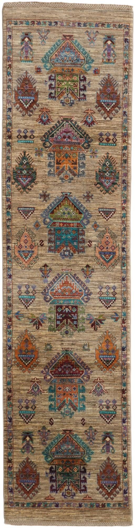 2' 5 x 9' 7 Hand Knotted Ariana Ziegler Runner Rug
