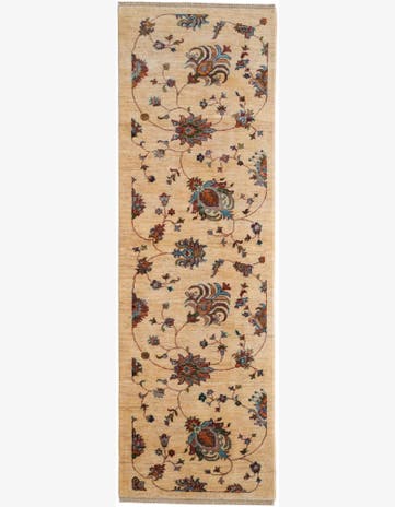 2' 8 x 8' 6 Hand Knotted Ariana Ziegler Runner Rug