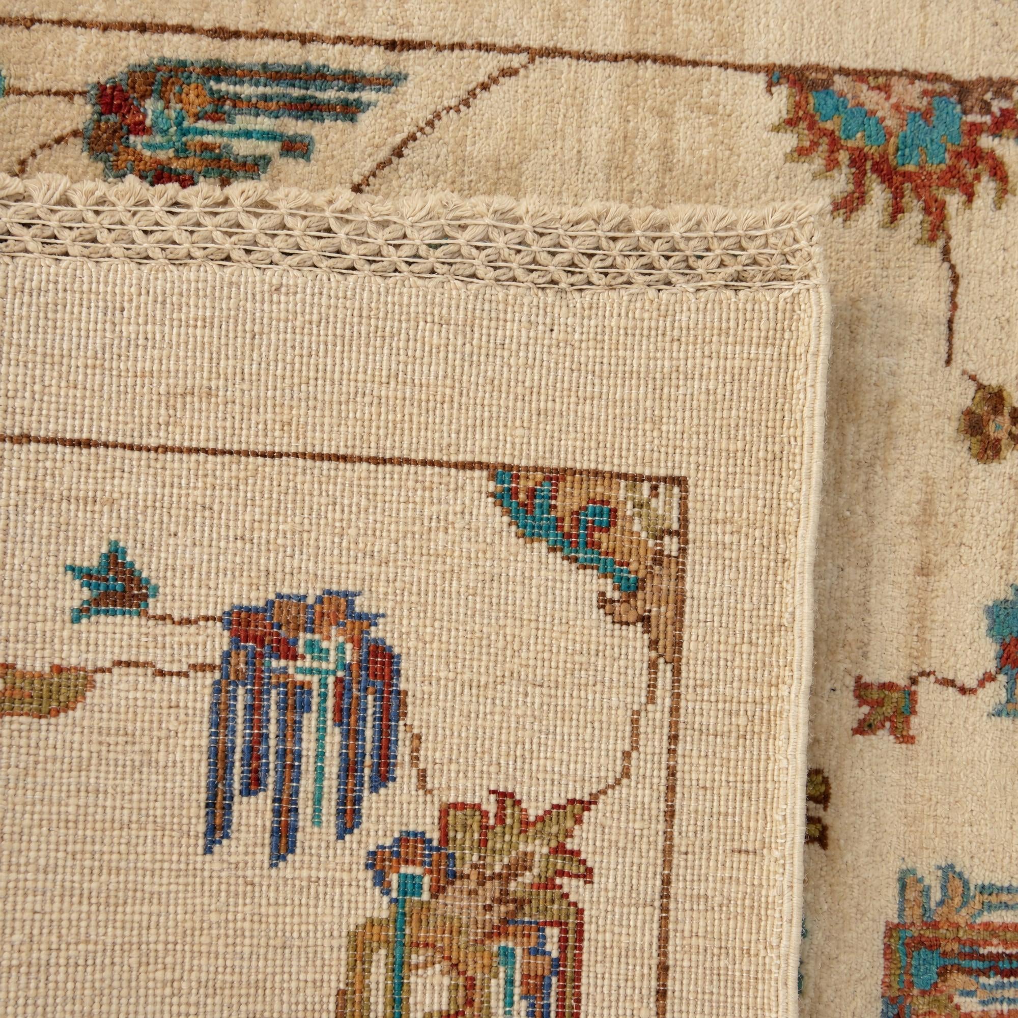 80cm x 310cm Hand Knotted Ariana Ziegler Runner Rug