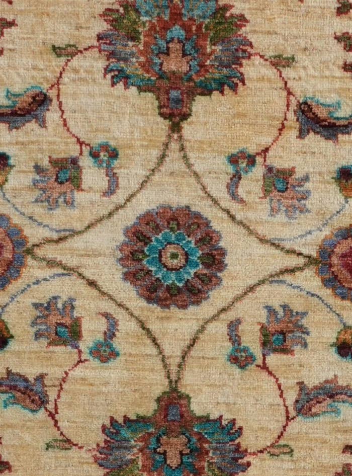 Detail image of 2' 7 x 11' 6 Hand Knotted Ariana Ziegler Runner Rug