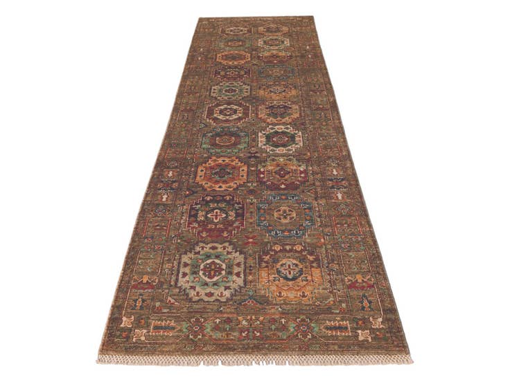 Detail image of 2' 8 x 9' 10 Hand Knotted Ariana Ziegler Runner Rug