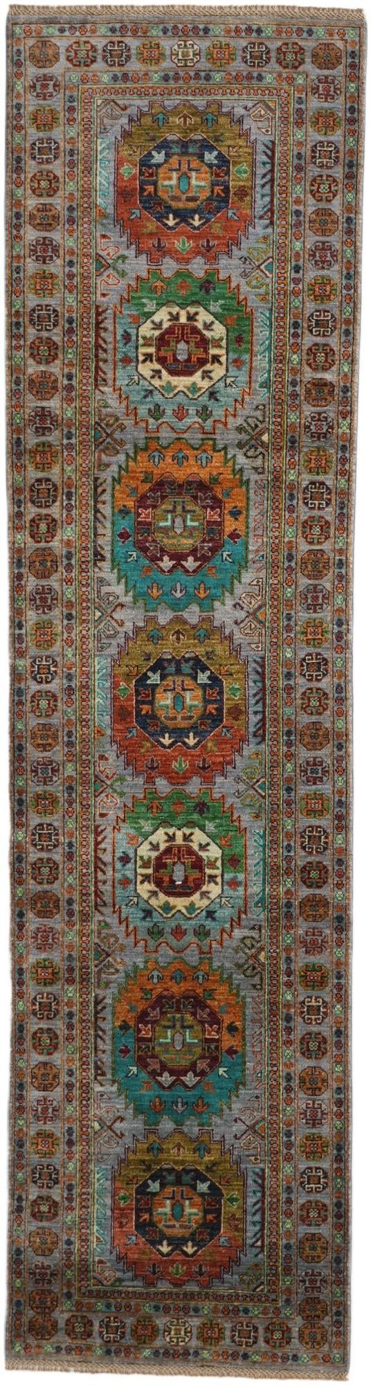 2' 10 x 10' 8 Hand Knotted Ariana Ziegler Runner Rug