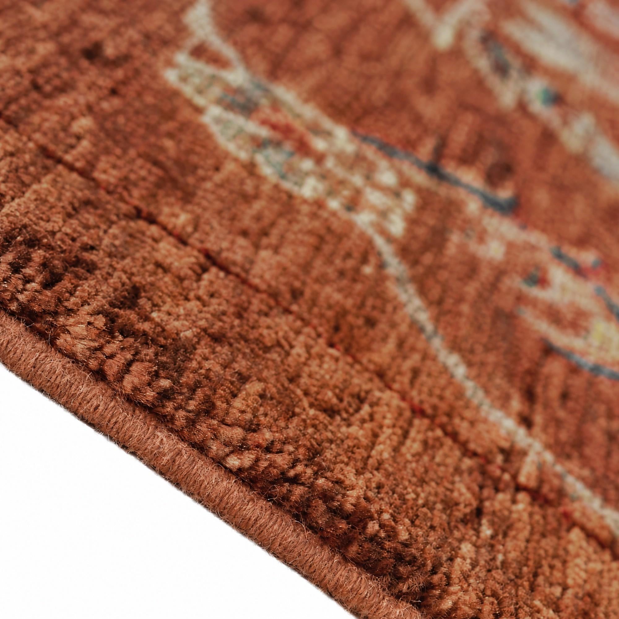 80cm x 320cm Hand Knotted Ariana Ziegler Runner Rug
