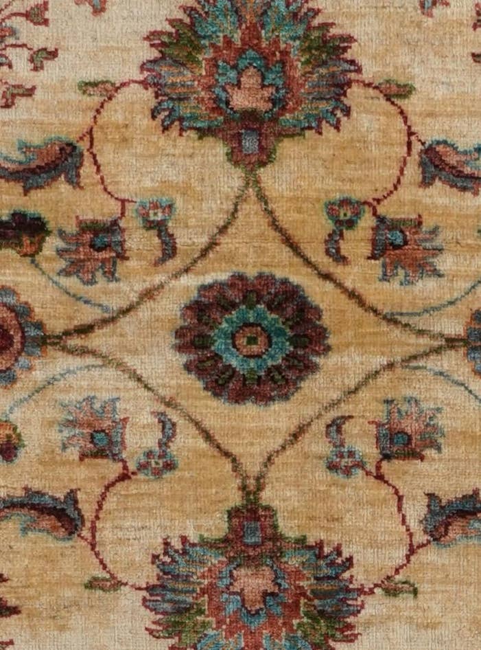 Detail image of 2' 9 x 12' Hand Knotted Ariana Ziegler Runner Rug