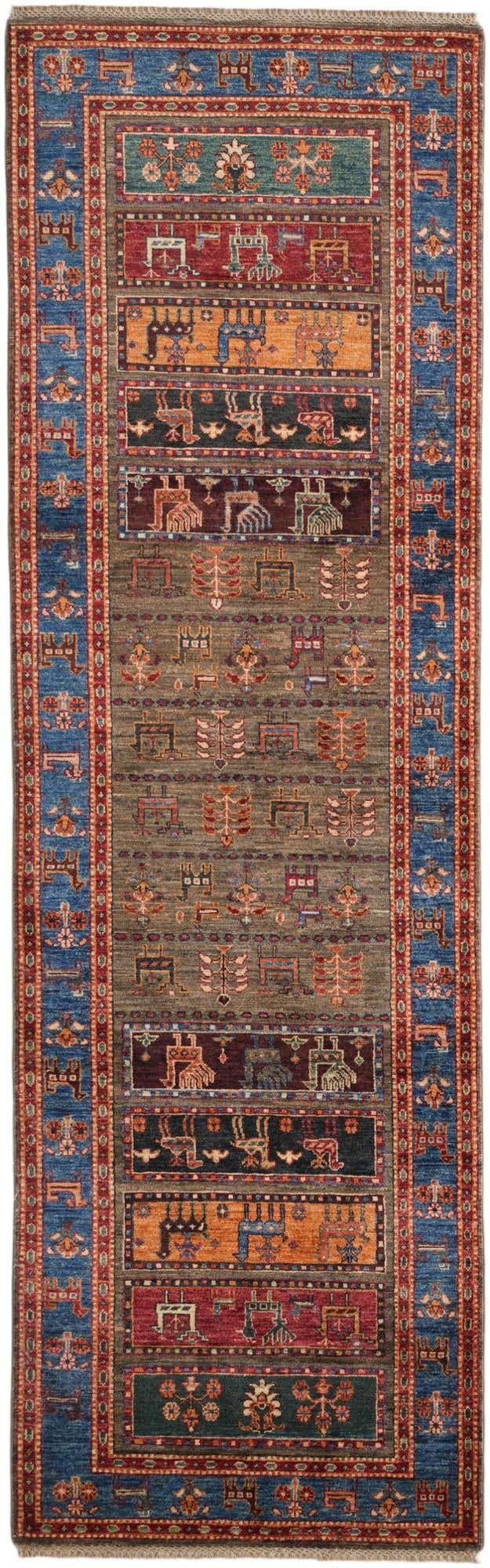 2' 11 x 9' 7 Hand Knotted Ariana Ziegler Runner Rug