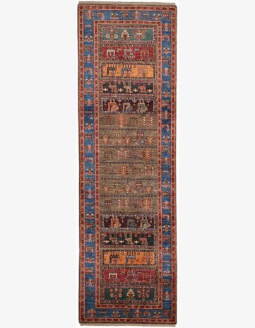 2' 11 x 9' 7 Hand Knotted Ariana Ziegler Runner Rug