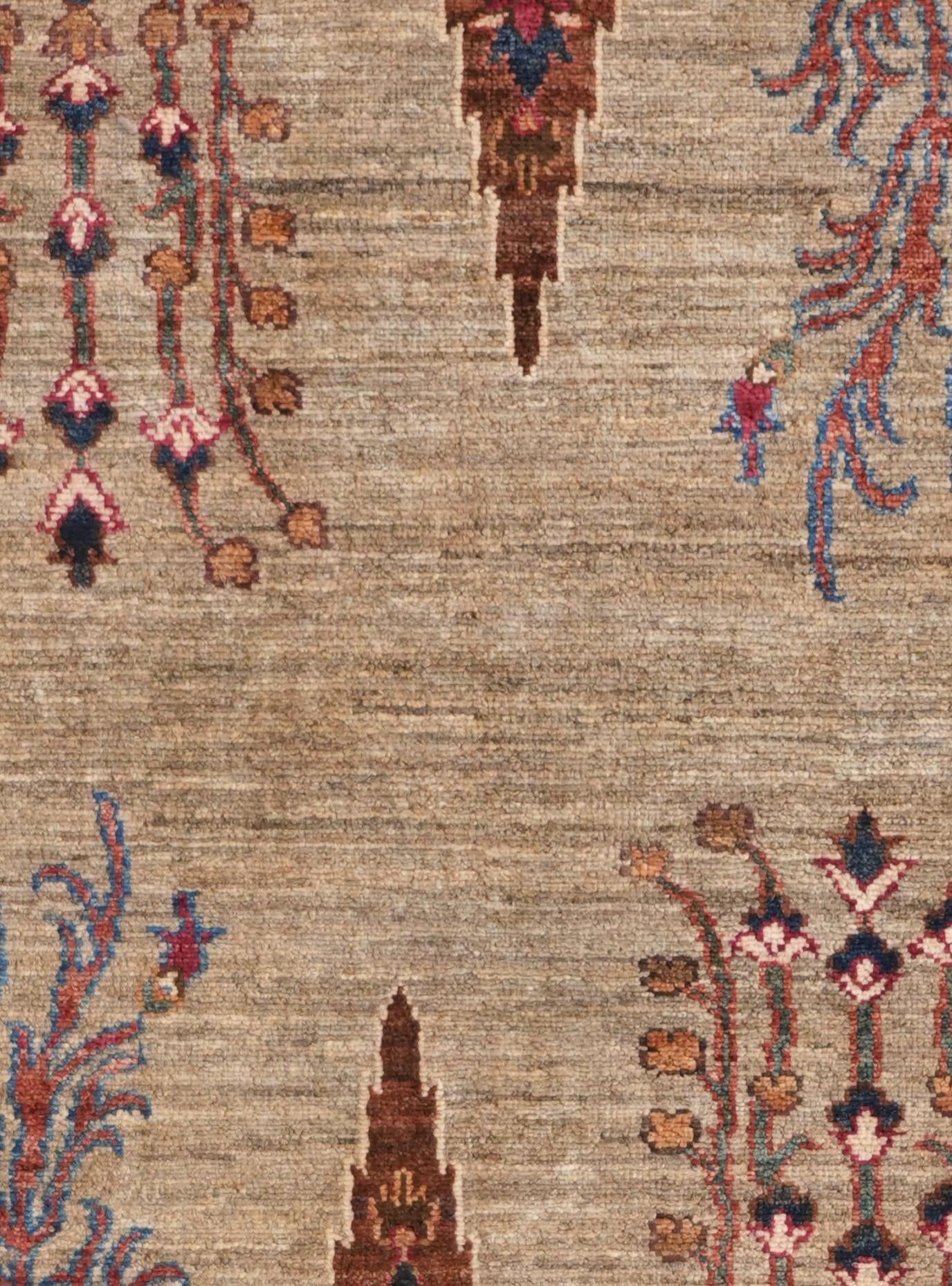 3' 6 x 9' 9 Hand Knotted Ariana Ziegler Runner Rug
