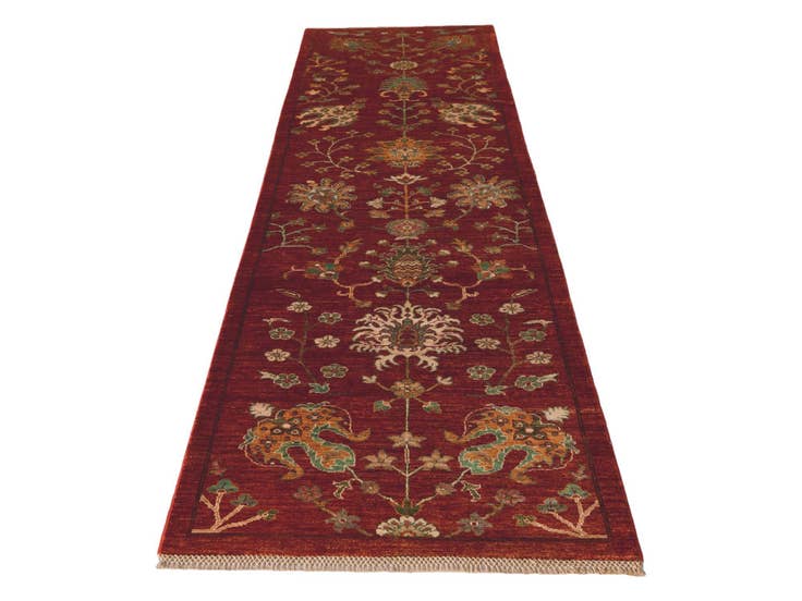 Detail image of 2' 9 x 9' 10 Hand Knotted Ariana Ziegler Runner Rug