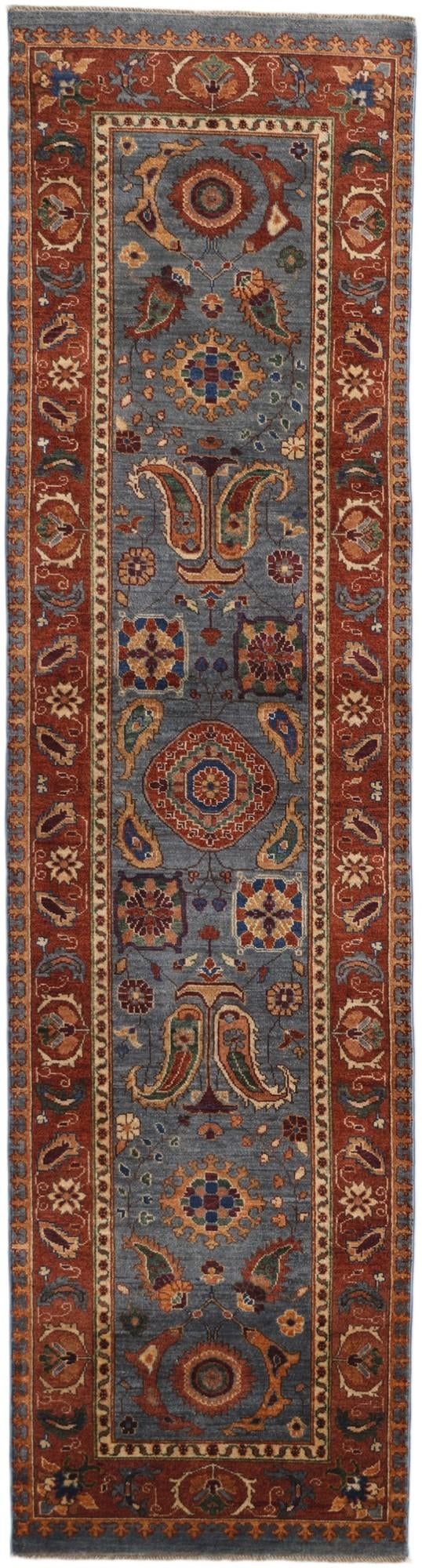 2' 8 x 10' 2 Hand Knotted Ariana Ziegler Runner Rug